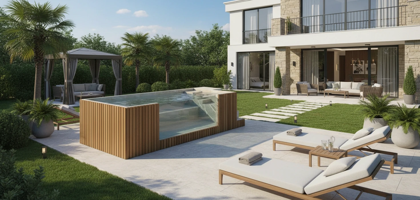 Aqua Luxe Pools - Marble + Wood Collection